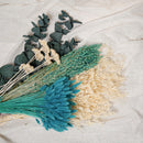 Assortiment de bottes de fleurs séchées bleu turquoise - Flowrette