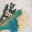 Assortiment de bottes de fleurs séchées bleu turquoise - Flowrette — visuel 2