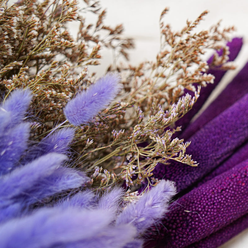 Surtido de ramos de flores secas de color violeta - Flowrette, visual 4
