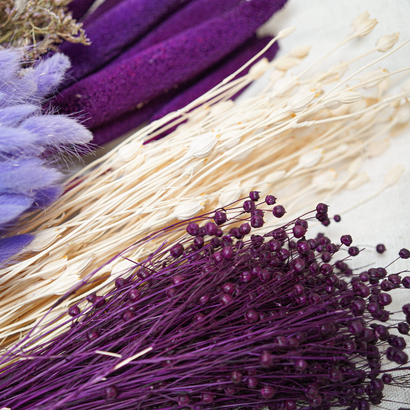 Surtido de ramos de flores secas de color violeta - Flowrette, visual 5