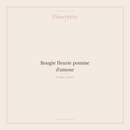 Bougie fleurie pomme d'amour - Flowrette