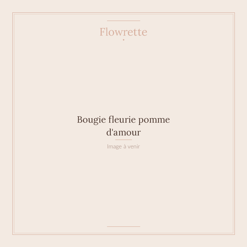 Bougie fleurie pomme d'amour - Flowrette