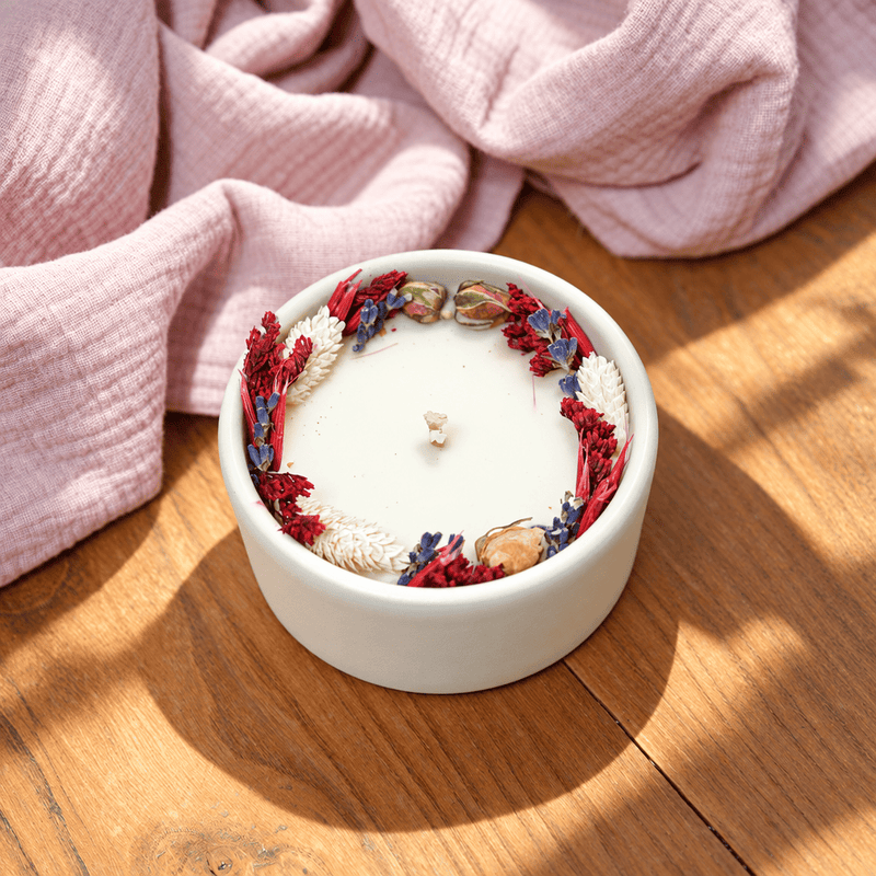 Bougie fleurie rose sauvage - Flowrette