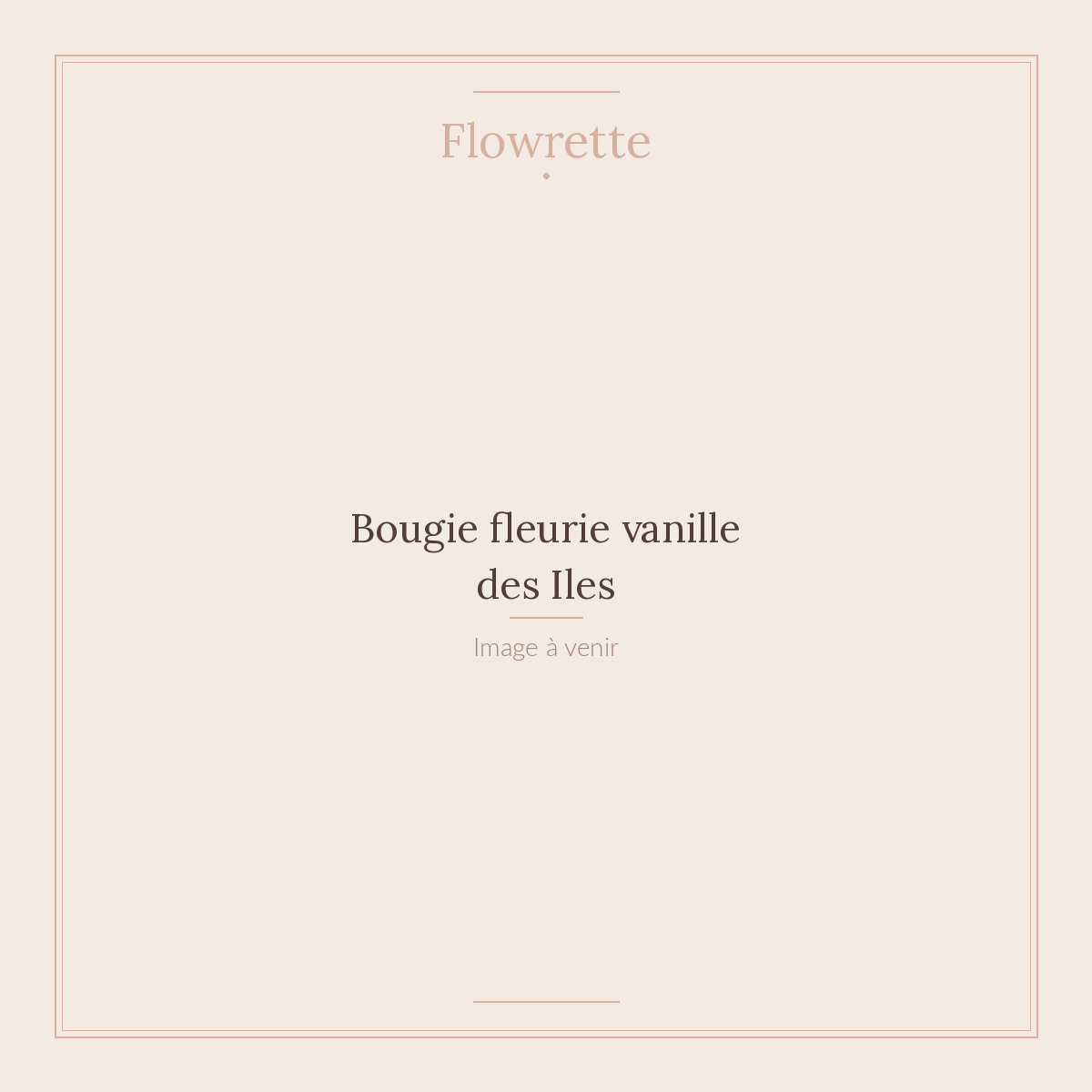 Bougie fleurie vanille des Iles - Flowrette