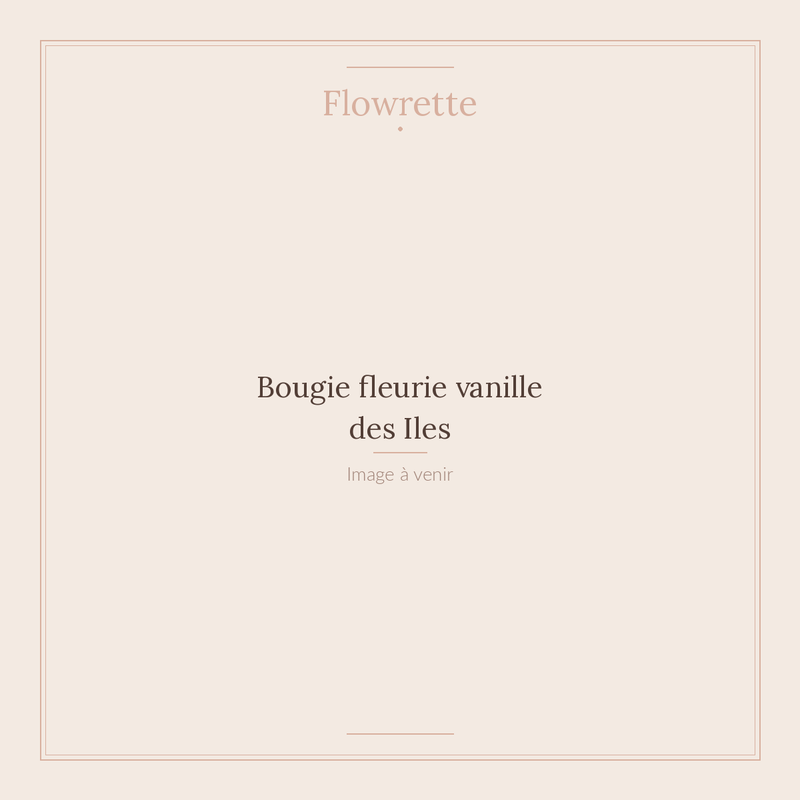 Bougie fleurie vanille des Iles - Flowrette
