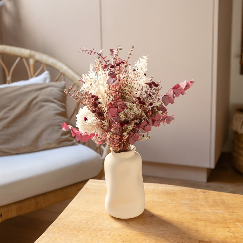 Dried Pink flowers in a vase