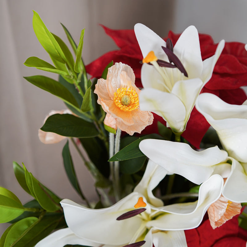 Bouquet de fleurs artificielles Célestine, composition florale élégante - Flowrette