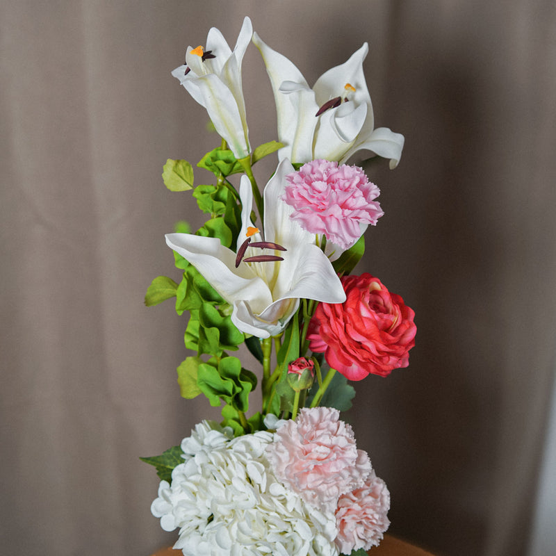 Bouquet de fleurs artificielles Clémence, avec fleurs pastel - Flowrette