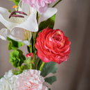 Bouquet de fleurs artificielles Clémence, avec fleurs pastel - Flowrette