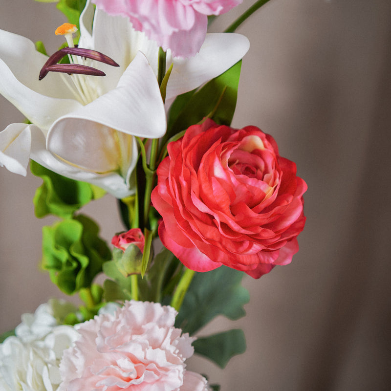 Bouquet de fleurs artificielles Clémence, avec fleurs pastel - Flowrette