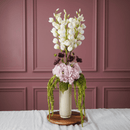 Bouquet de fleurs artificielles Apolline rose violet et blanc Flowrette