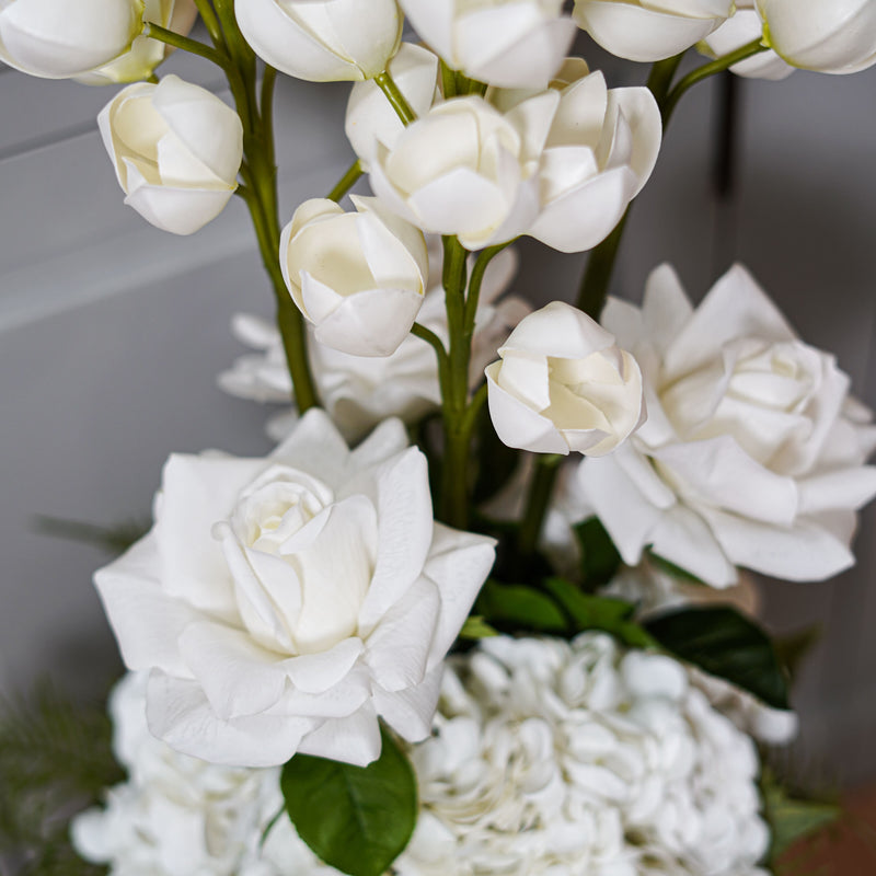 Bouquet de fleurs artificielles Blanche Flowrette pour décoration d'intérieur