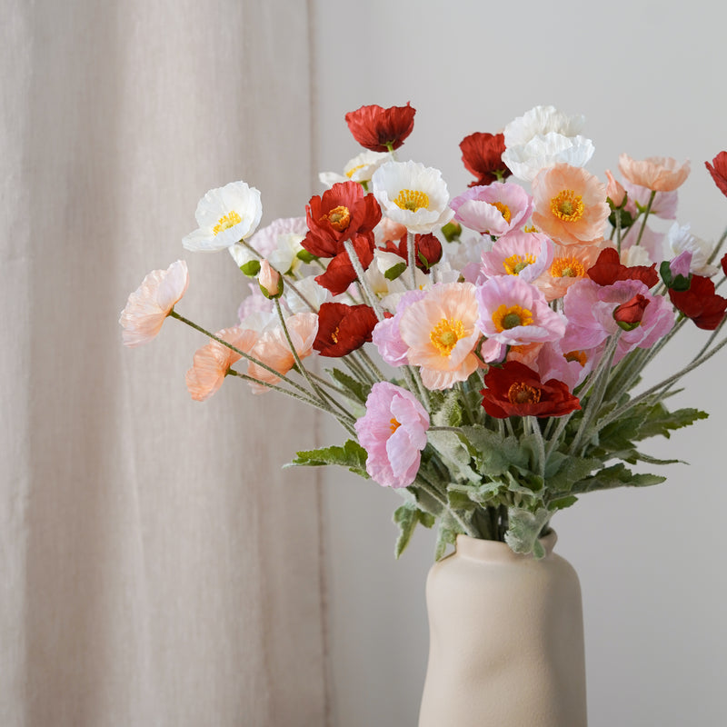 Bouquet de fleurs artificielles Siloé, vue en gros plan de la composition - Flowrette