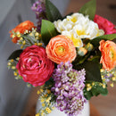 Bouquet de fleurs artificielles Roxane multicolore Flowrette en vase
