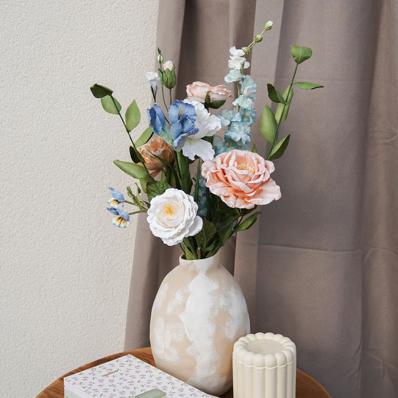 Bouquet fleurs en papier Hokusai