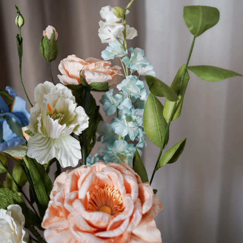 Bouquet fleurs en papier Hokusai
