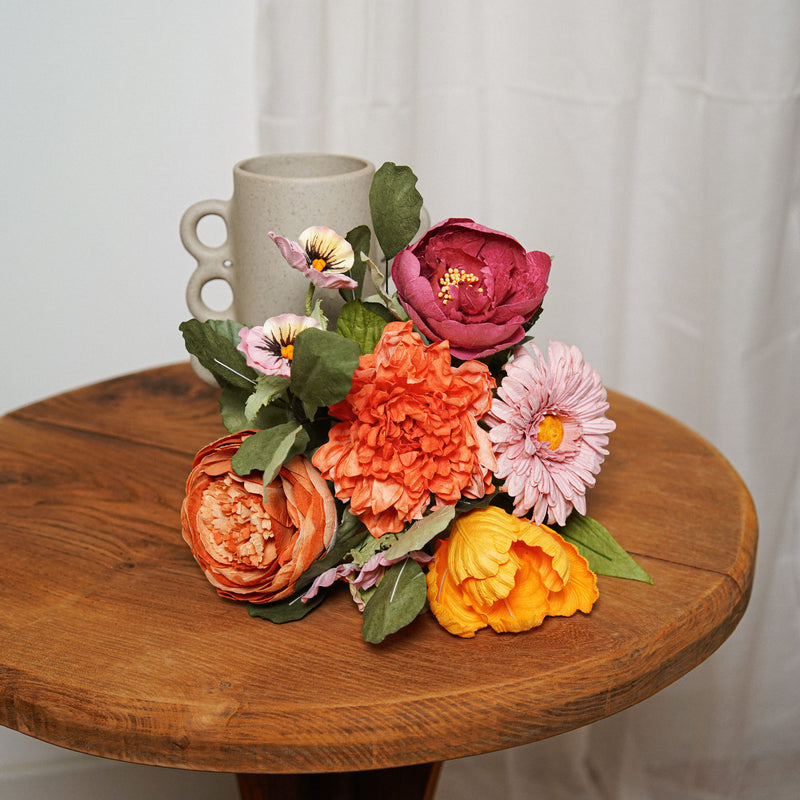 Bouquet fleurs en papier Manet