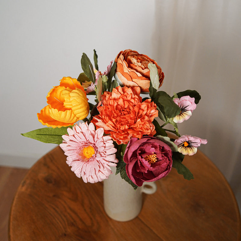 Bouquet fleurs en papier Manet