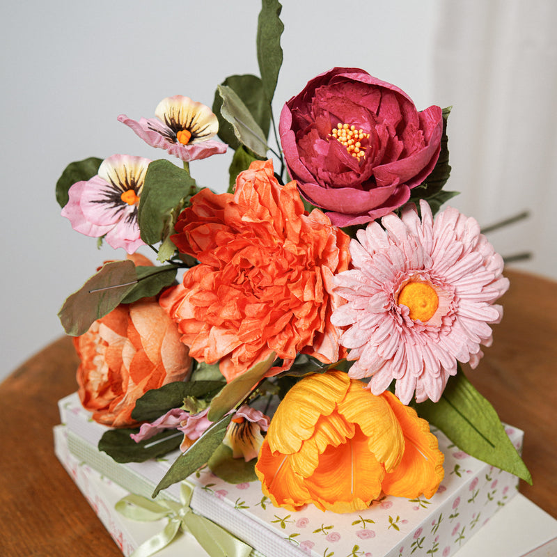 Bouquet fleurs en papier Manet