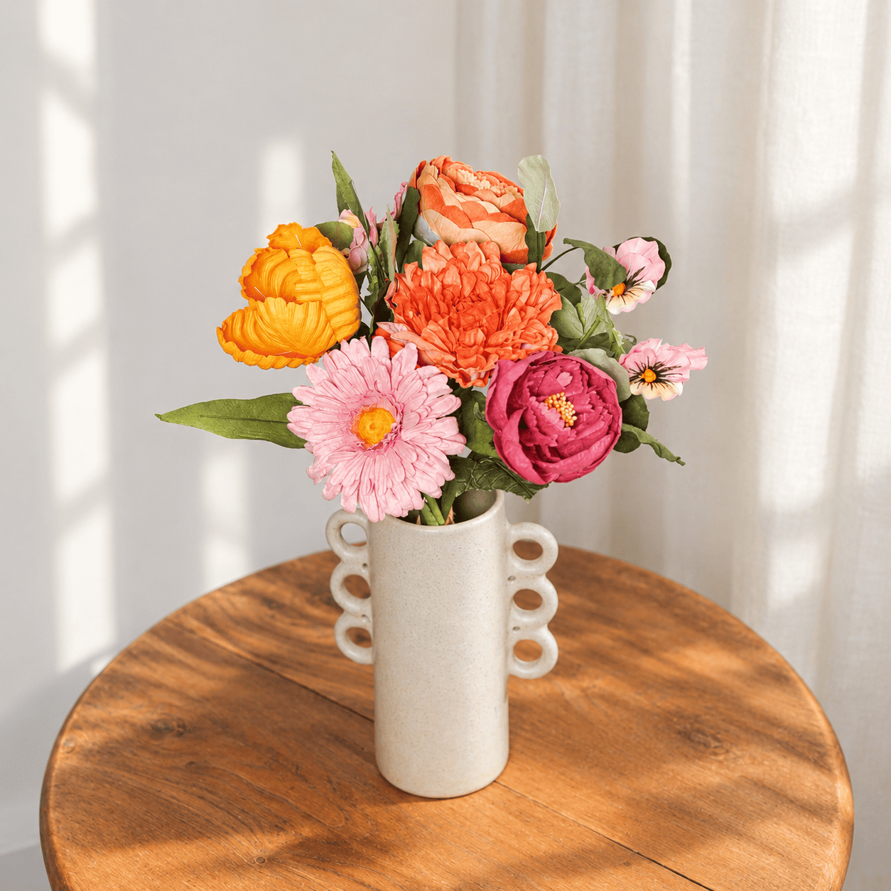 Bouquet fleurs en papier Manet