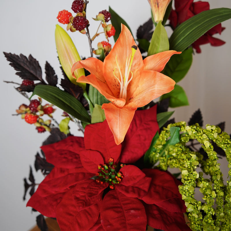 Bouquet de fleurs artificielles Gabrielle, composition florale romantique - Flowrette