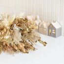 Bouquet fleurs séchées et stabilisées de Noël doré