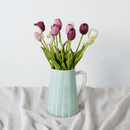 Bouquet de tulipes artificielles aux tons rose violet et blanc Flowrette pour décoration d'intérieur