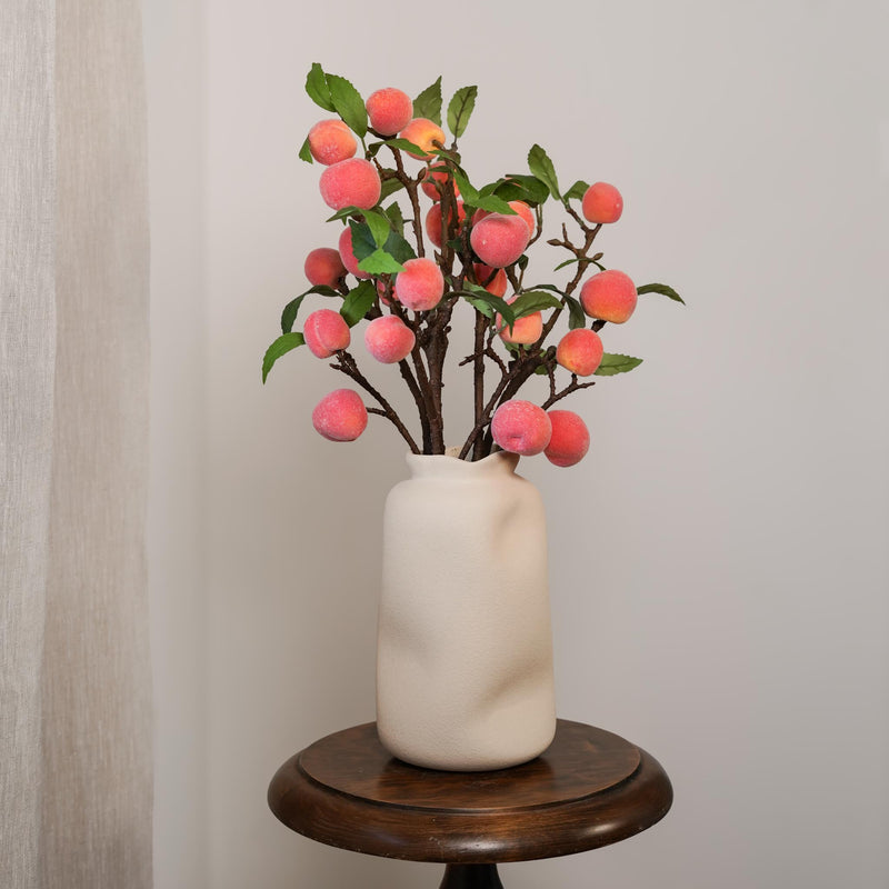 Branche de pêches artificielle, vue des tiges assemblées en bouquet - Flowrette