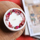 Wild pink flower candle
