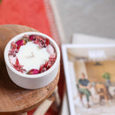 Wild pink flower candle