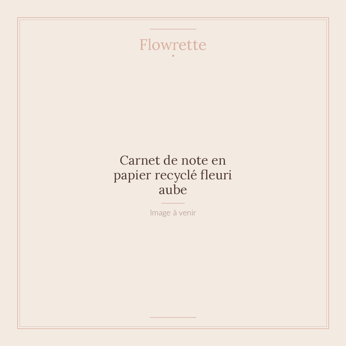 Carnet de note en papier recyclé fleuri aube - Flowrette