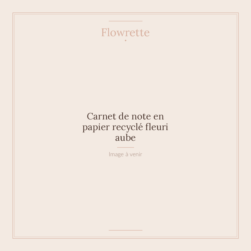 Carnet de note en papier recyclé fleuri aube - Flowrette