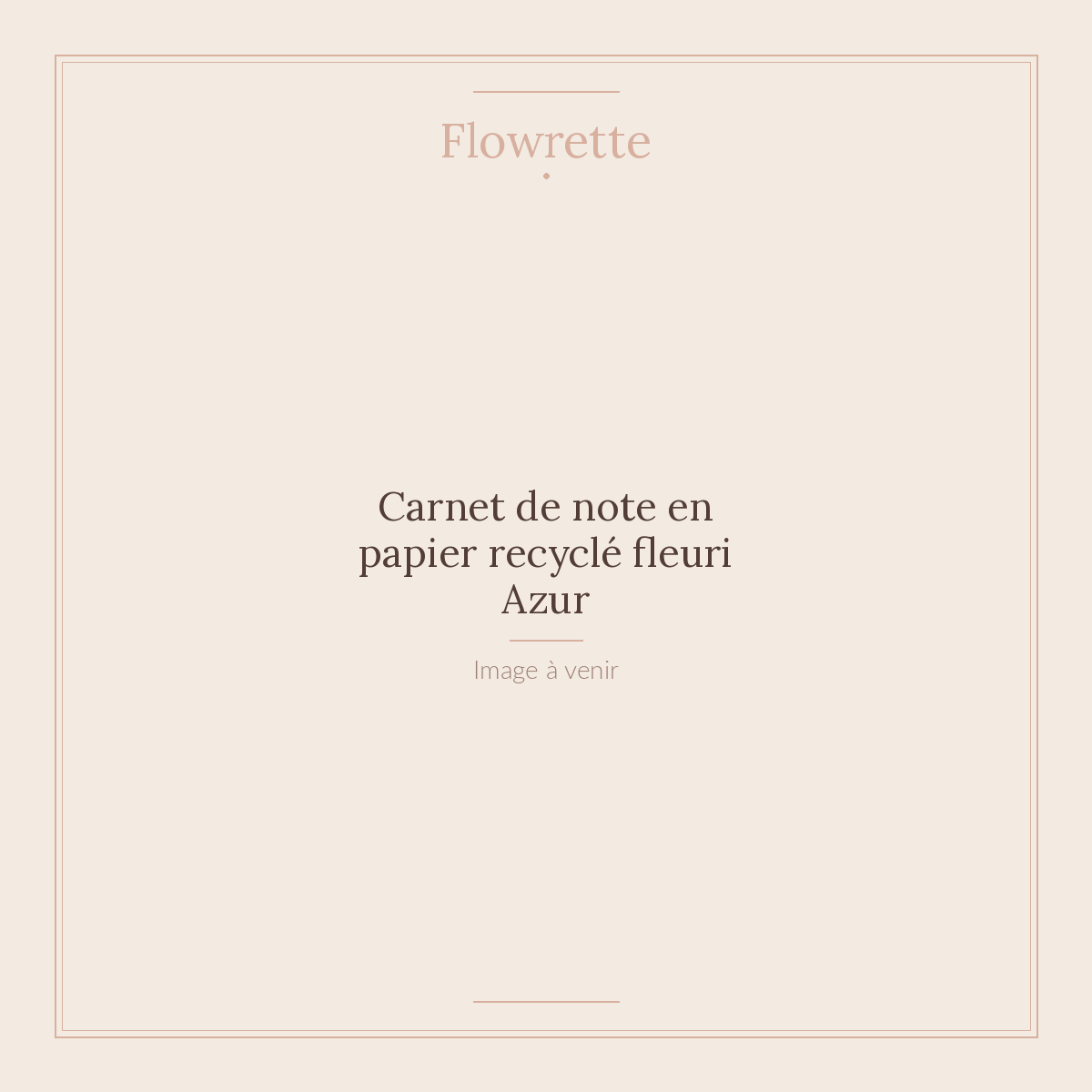 Carnet de note en papier recyclé fleuri Azur - Flowrette