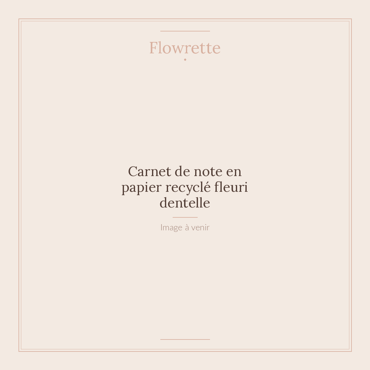 Carnet de note en papier recyclé fleuri dentelle - Flowrette