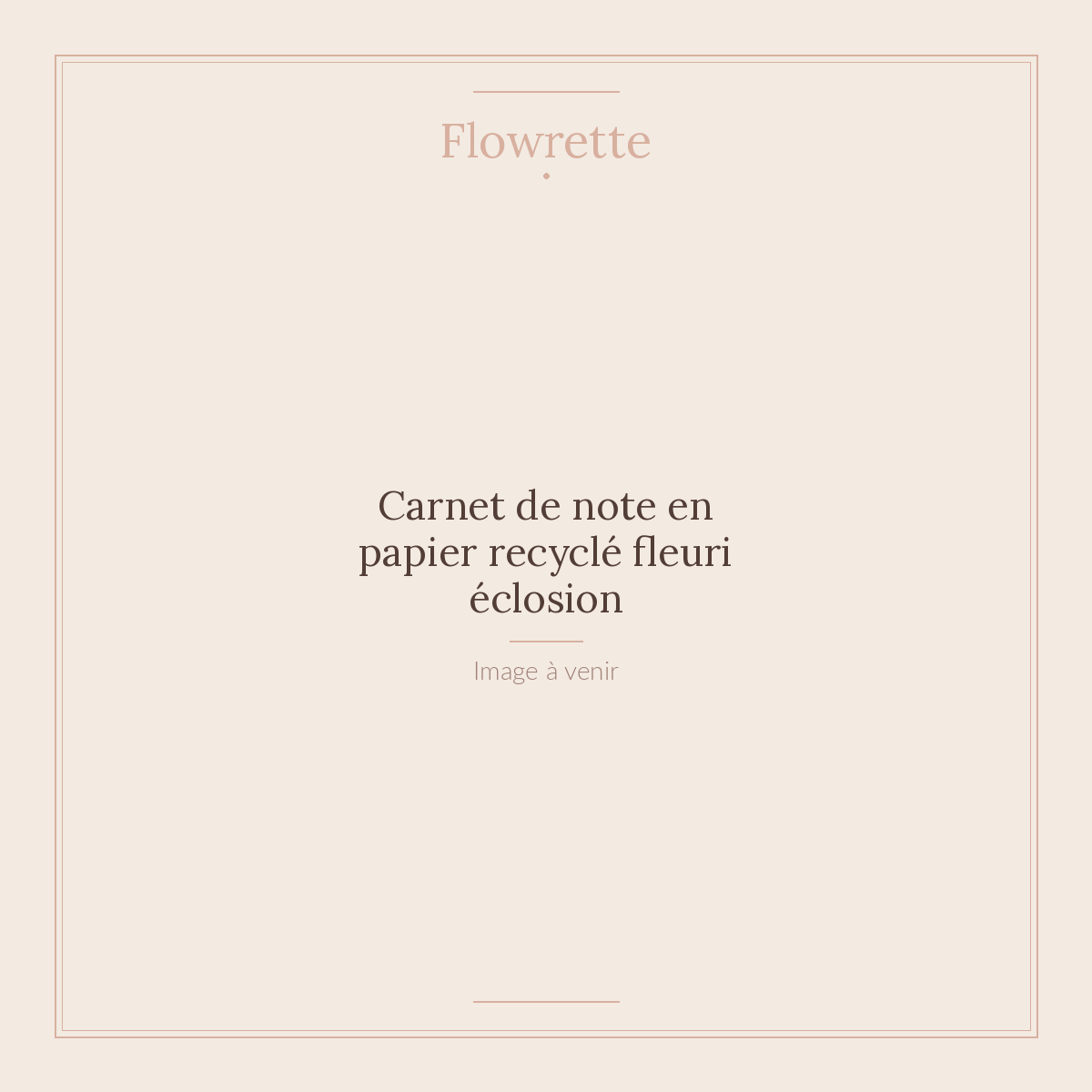 Carnet de note en papier recyclé fleuri éclosion - Flowrette