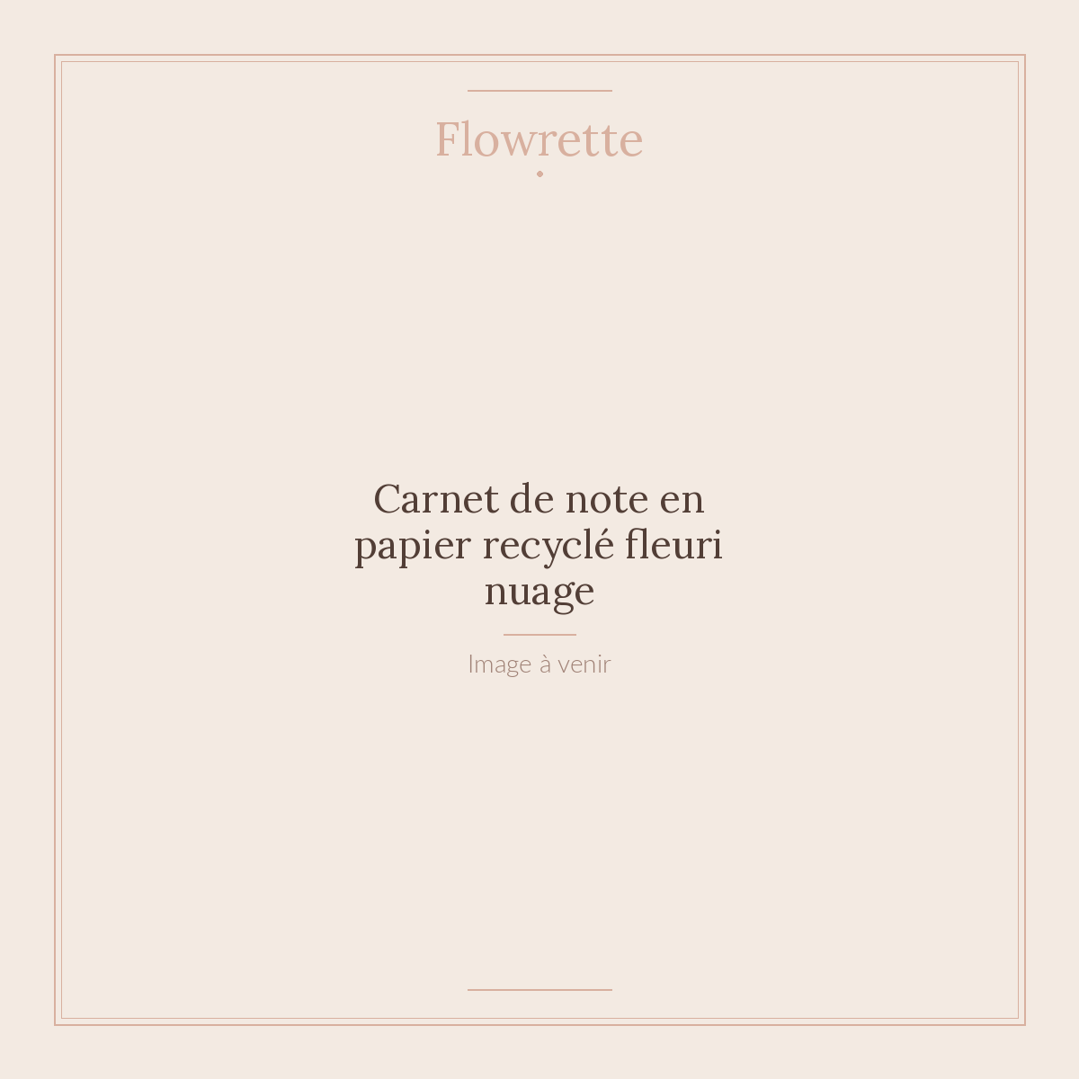 Carnet de note en papier recyclé fleuri nuage - Flowrette