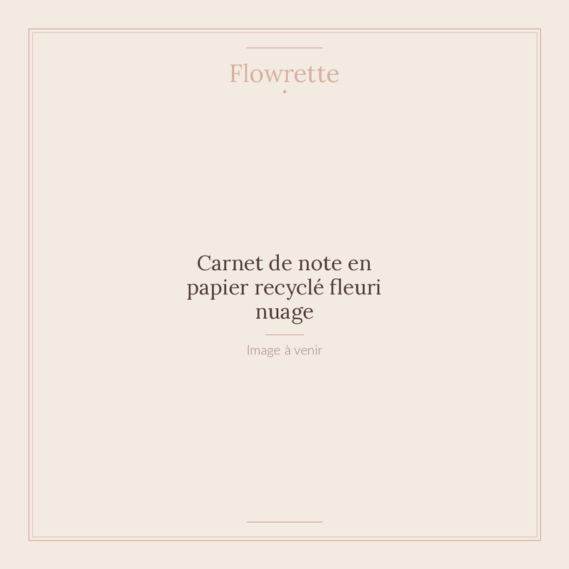 Carnet de note en papier recyclé fleuri nuage - Flowrette