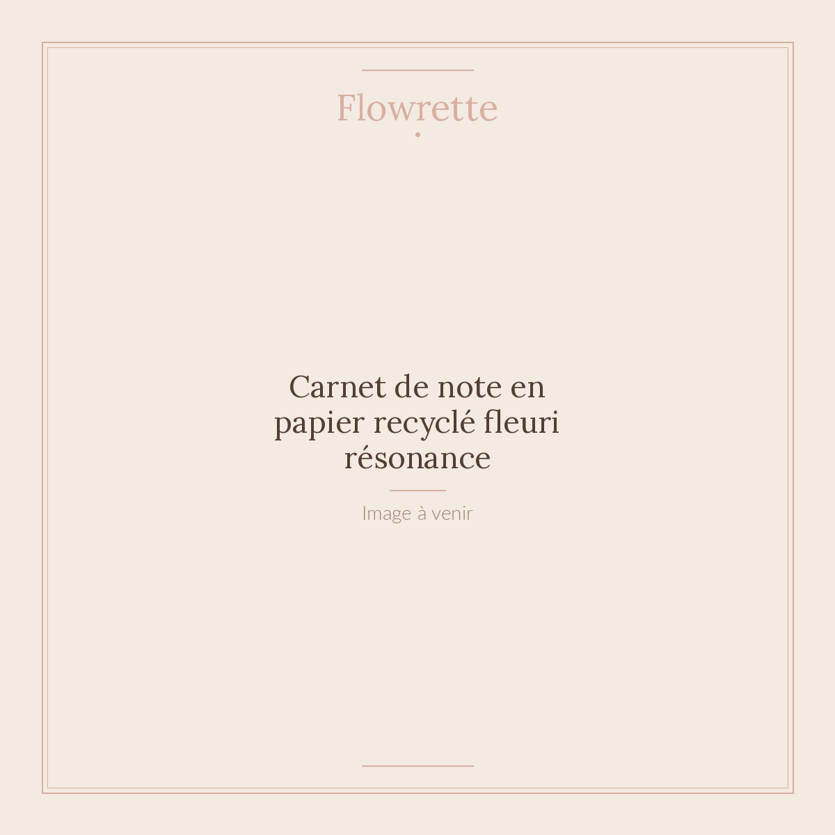 Carnet de note en papier recyclé fleuri résonance - Flowrette
