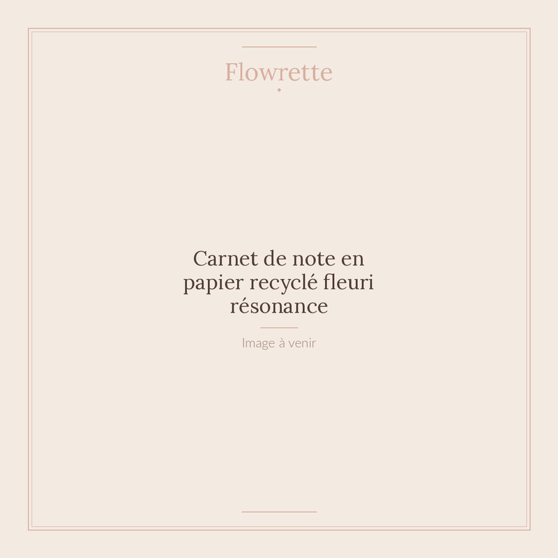 Carnet de note en papier recyclé fleuri résonance - Flowrette