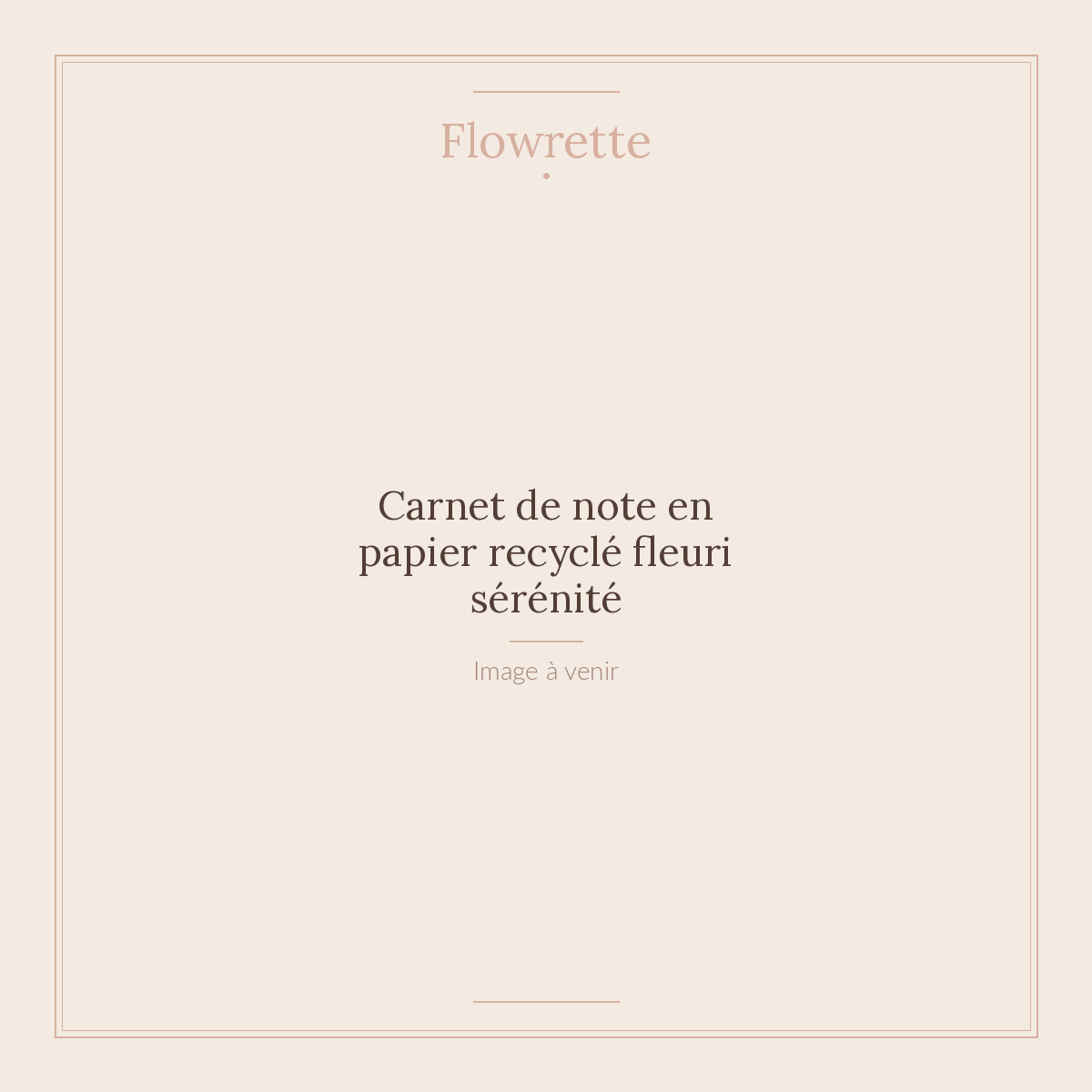 Carnet de note en papier recyclé fleuri sérénité - Flowrette
