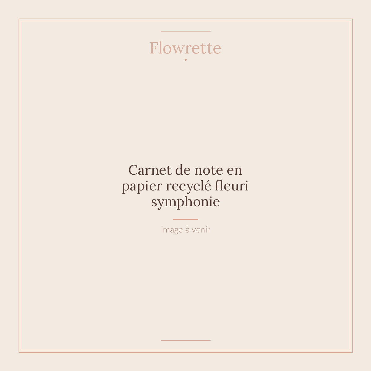 Carnet de note en papier recyclé fleuri symphonie - Flowrette