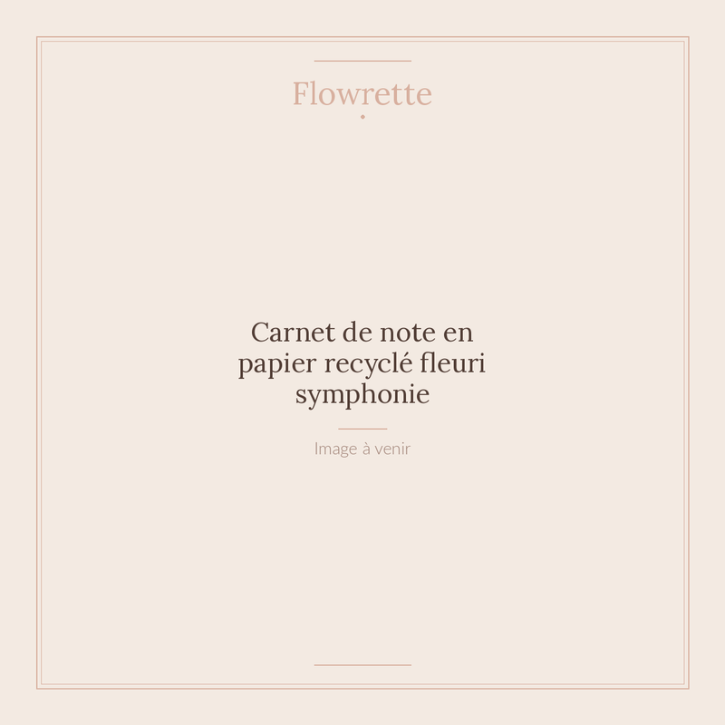 Carnet de note en papier recyclé fleuri symphonie - Flowrette