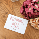 Carte postale Mamma Mia, avec illustration florale - Flowrette