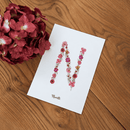 Affiche A5 herbier lettre rose - Flowrette