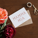 Carte postale Mamma Mia, vue verso avec message personnalisable - Flowrette