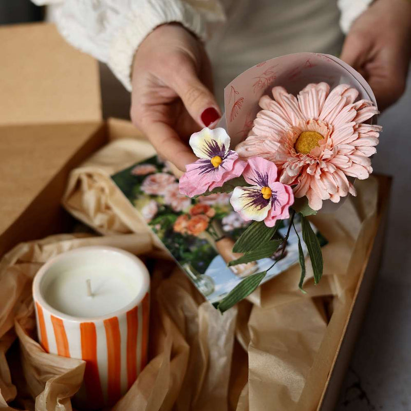 Coffret cadeau orange Flowrette, détail de l'emballage - Flowrette