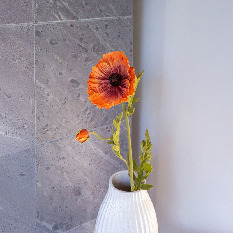 Orange artificial poppy