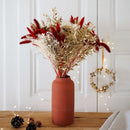 Bouquet fleurs séchées et stabilisées d'hiver rouge