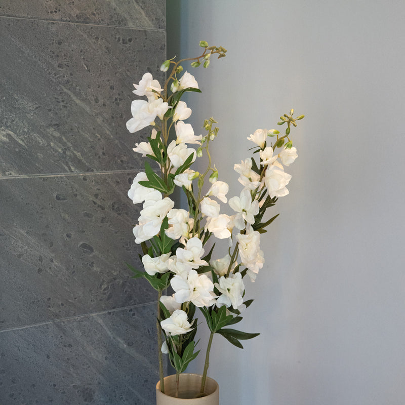 Flowrette delphinium feuillu fleur artificielle real touch