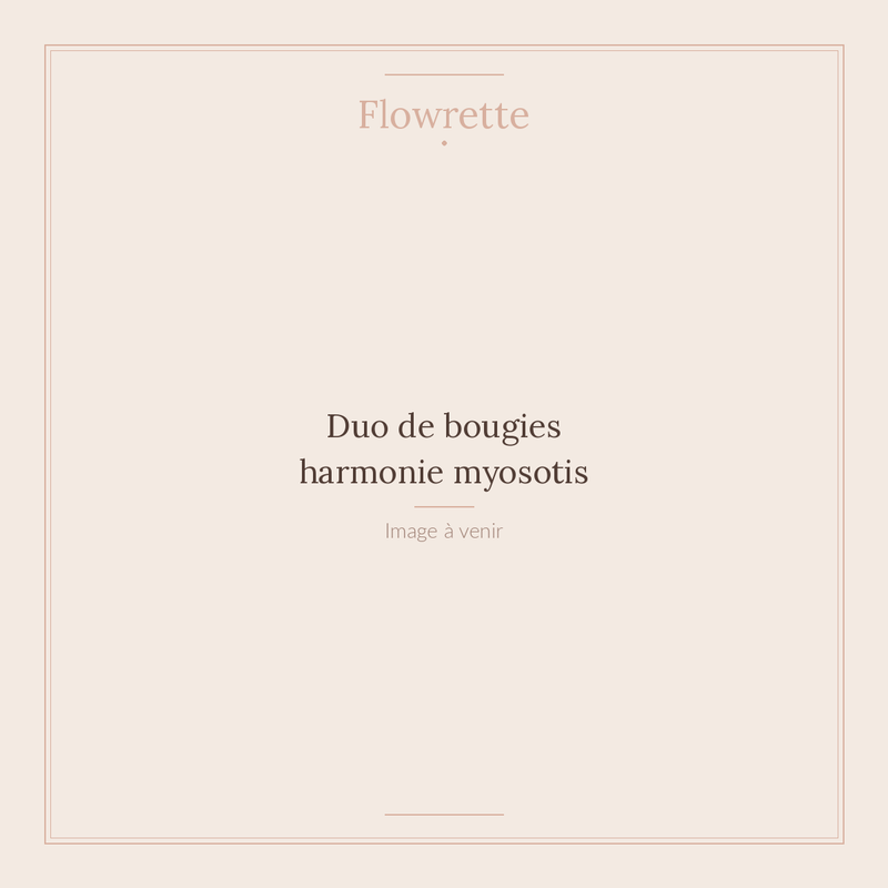 Duo de bougies harmonie myosotis - Flowrette